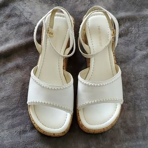 Nine West White Wedges